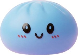 Dumpling Squishy Bleu Océan — squishy anti-stress slow-rise kawaii