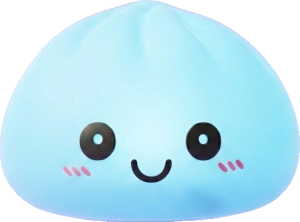 Veilleuse Dumpling Squishy Bleue Aurore — squishy anti-stress slow-rise kawaii