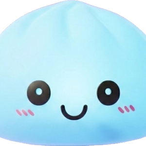 Veilleuse Dumpling Squishy Bleue Aurore — squishy anti-stress slow-rise kawaii