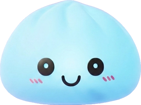 Veilleuse Dumpling Squishy Bleue Aurore — squishy anti-stress slow-rise kawaii