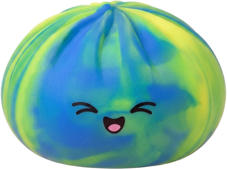 Rainbow Dumpling Squishy Multicolore — squishy seul, taille réelle