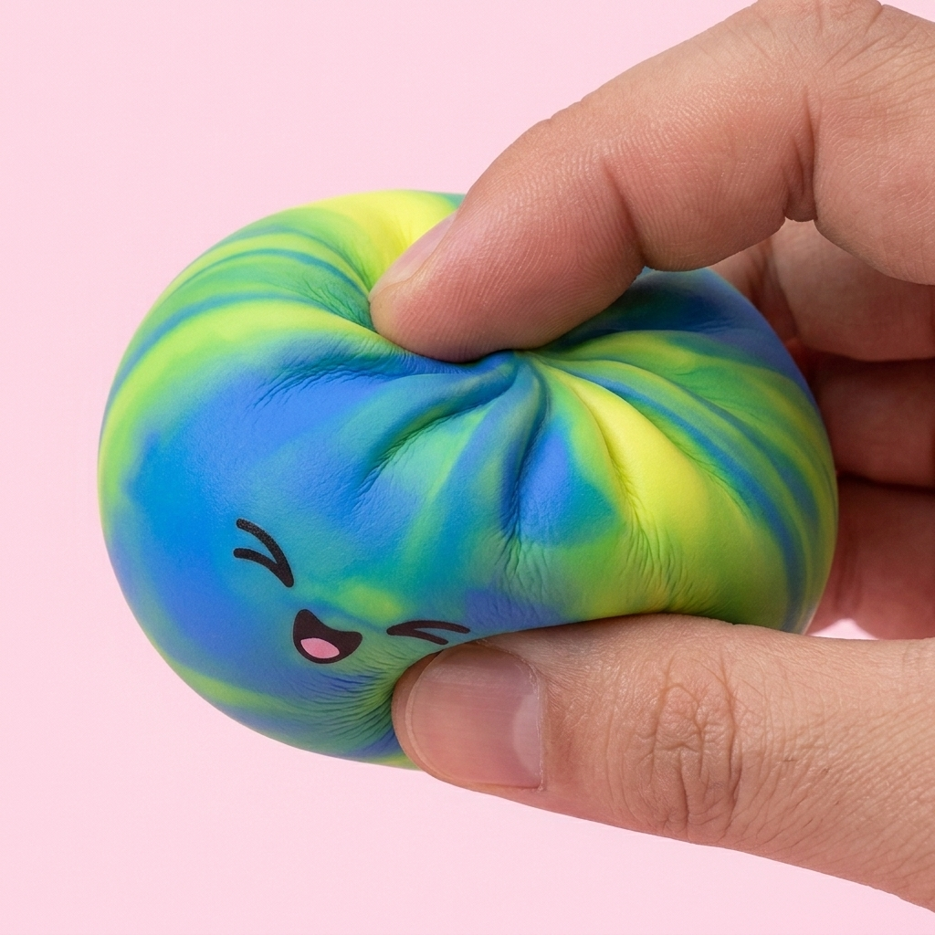 Rainbow Dumpling Squishy Multicolore — effet slow-rise, la mousse regonfle