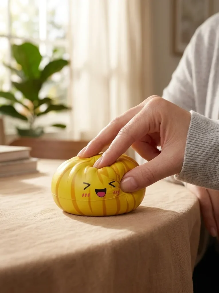 Dumpling Squishy Bun Mystère Moelleux pressé dans la main — effet squishy slow-rise