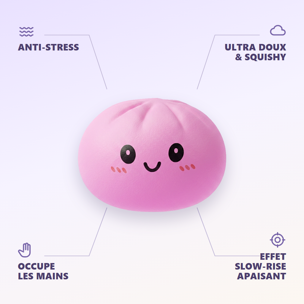 Squishy Dumpling Mystery Box Surprise — anti-stress, ultra doux, effet slow-rise