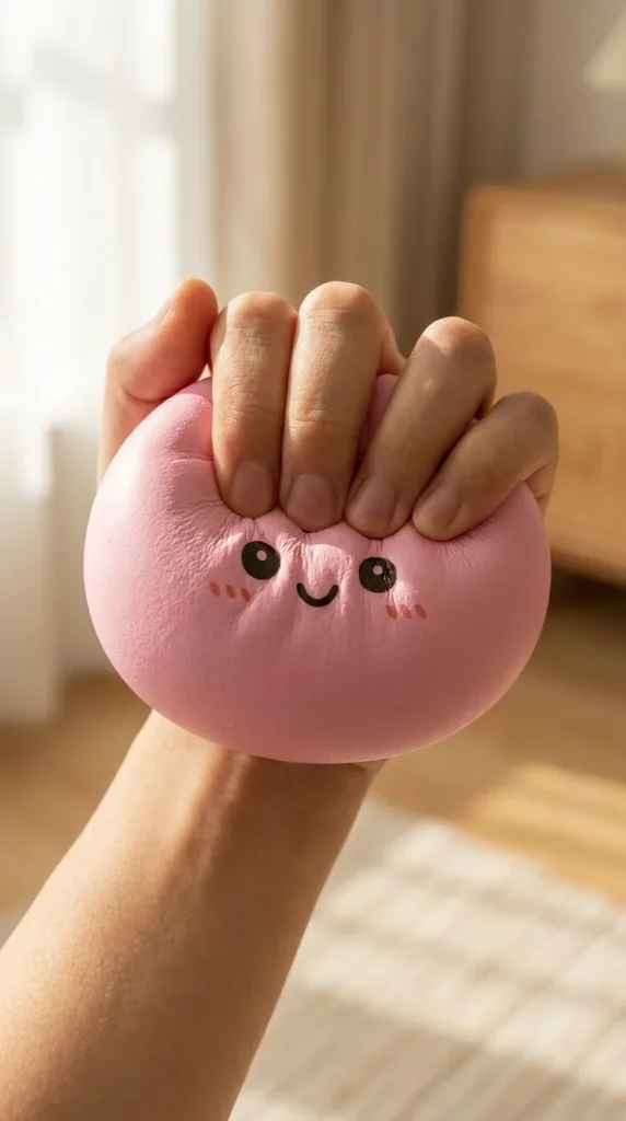 Squishy Dumpling Mystery Box Surprise pressé dans la main — effet squishy slow-rise
