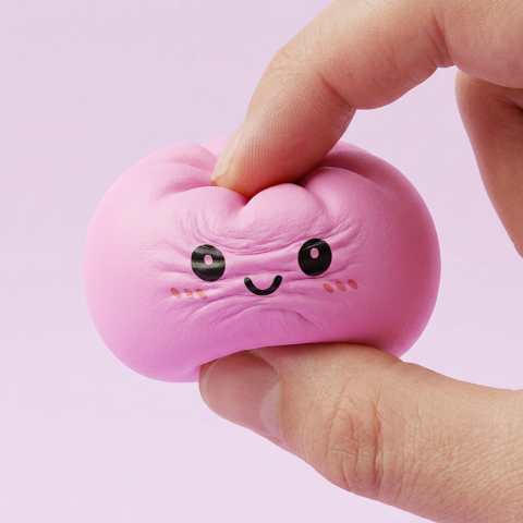 Squishy Dumpling Mystery Box Surprise pressé dans la main, matière squishy