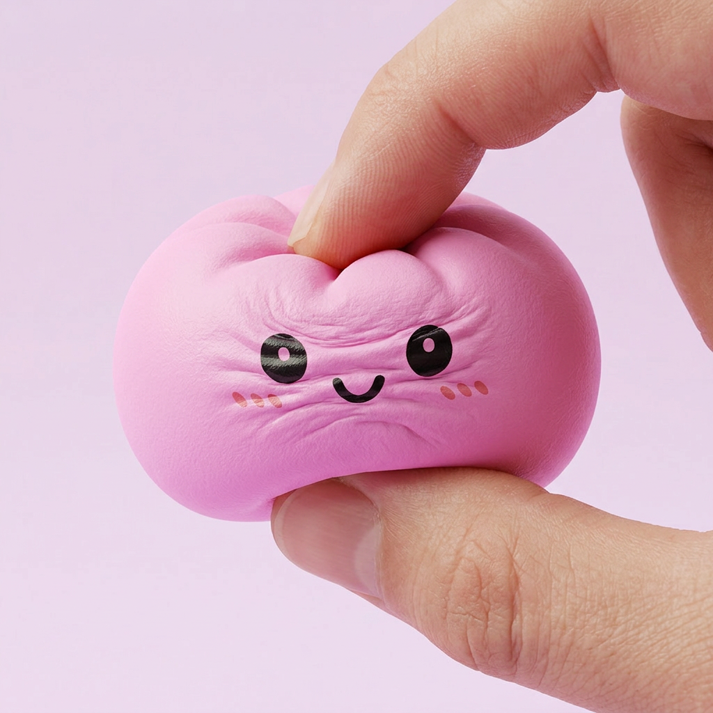 Squishy Dumpling Mystery Box Surprise pressé dans la main, matière squishy