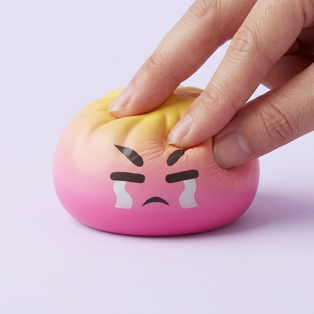 Dumpling Squishy Mystery Bun Fidget Surprise pressé dans la main, matière squishy
