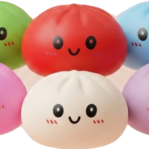 Dumpling Squishy Collection Lot De 6 — squishy anti-stress slow-rise kawaii