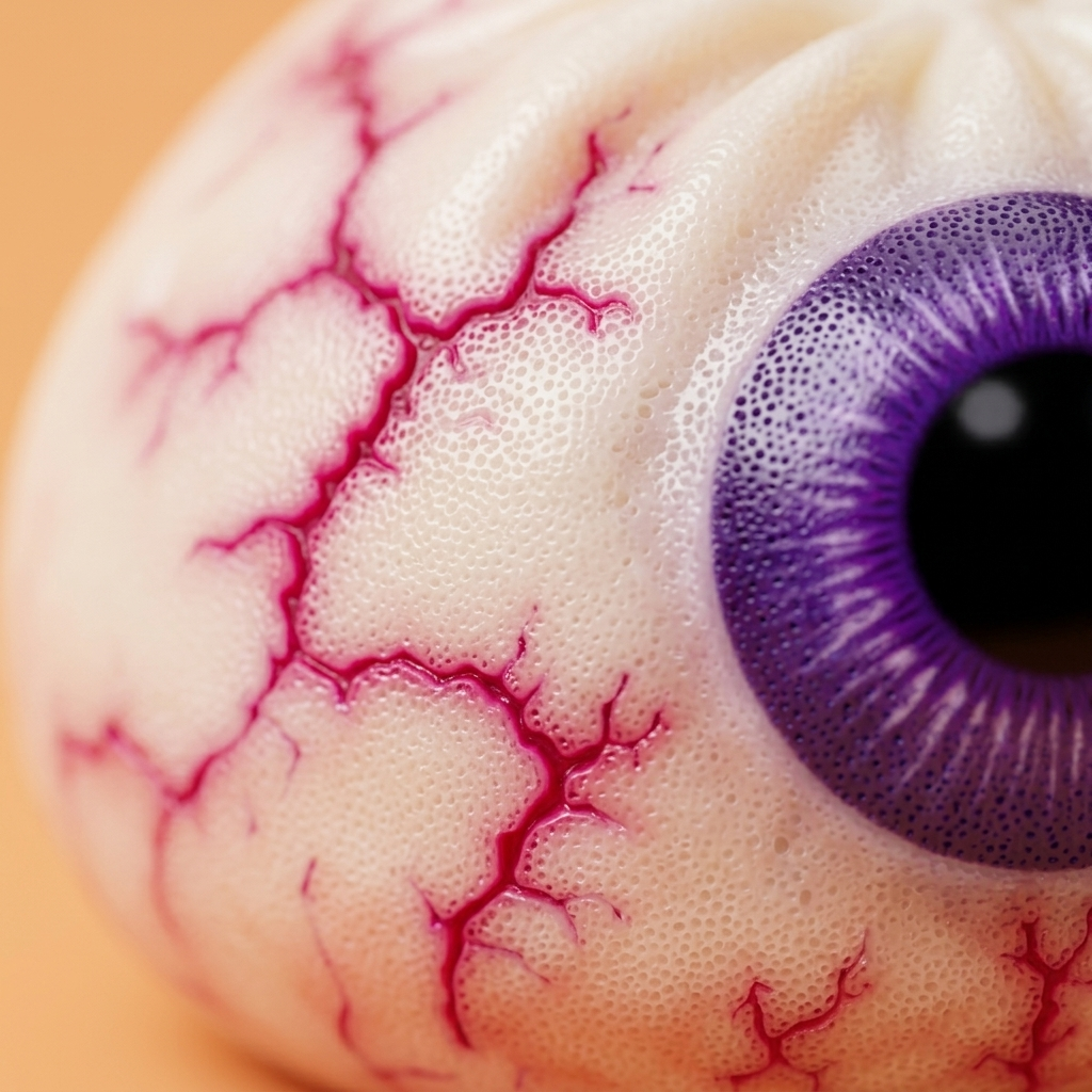 Squishy Dumpling Œil Halloween Effrayant — gros plan macro sur la texture