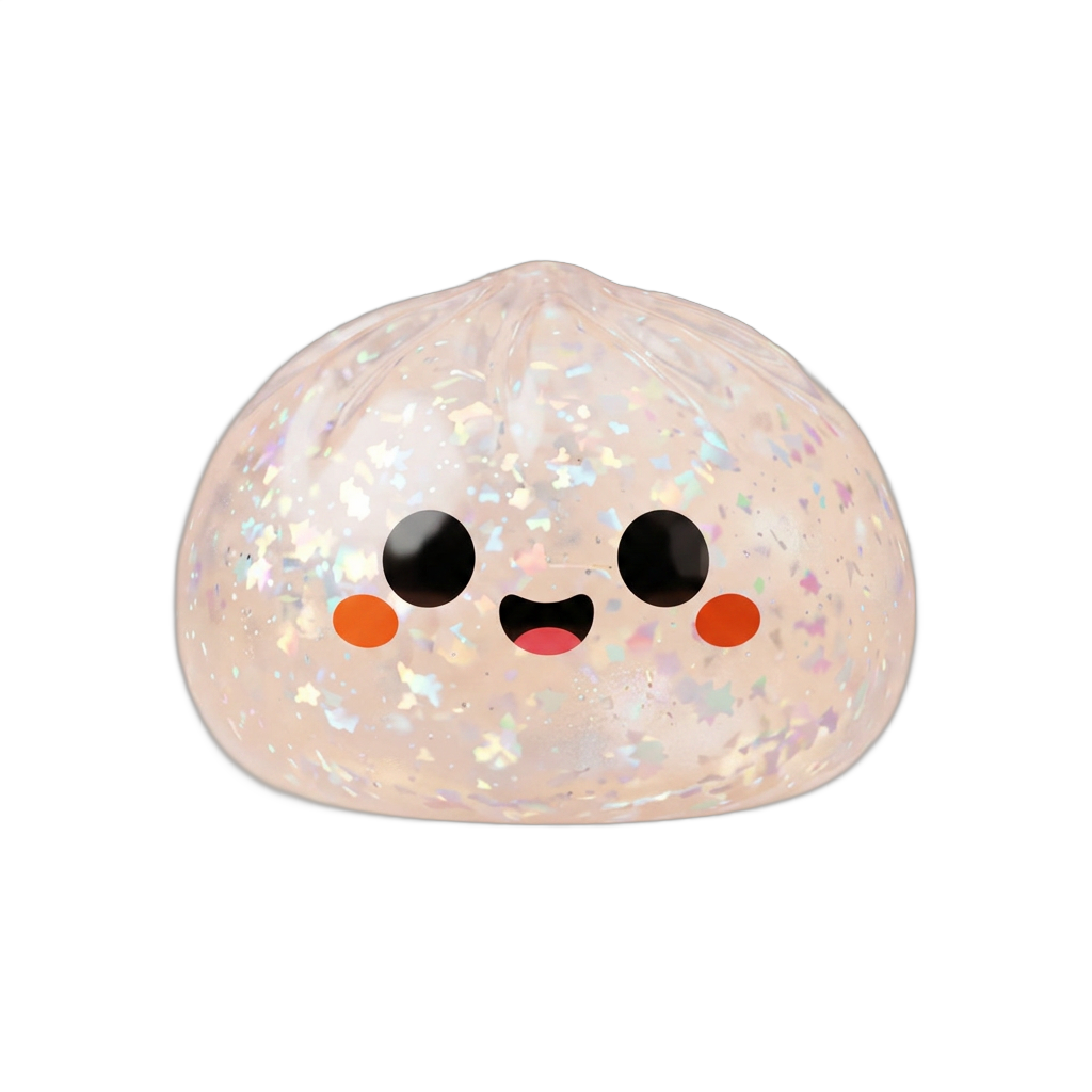 Squishy Dumpling Fantôme Glitter Halloween — squishy anti-stress slow-rise kawaii