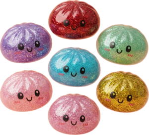 Glitter Dumpling Squishy Set De 6 — squishy anti-stress slow-rise kawaii