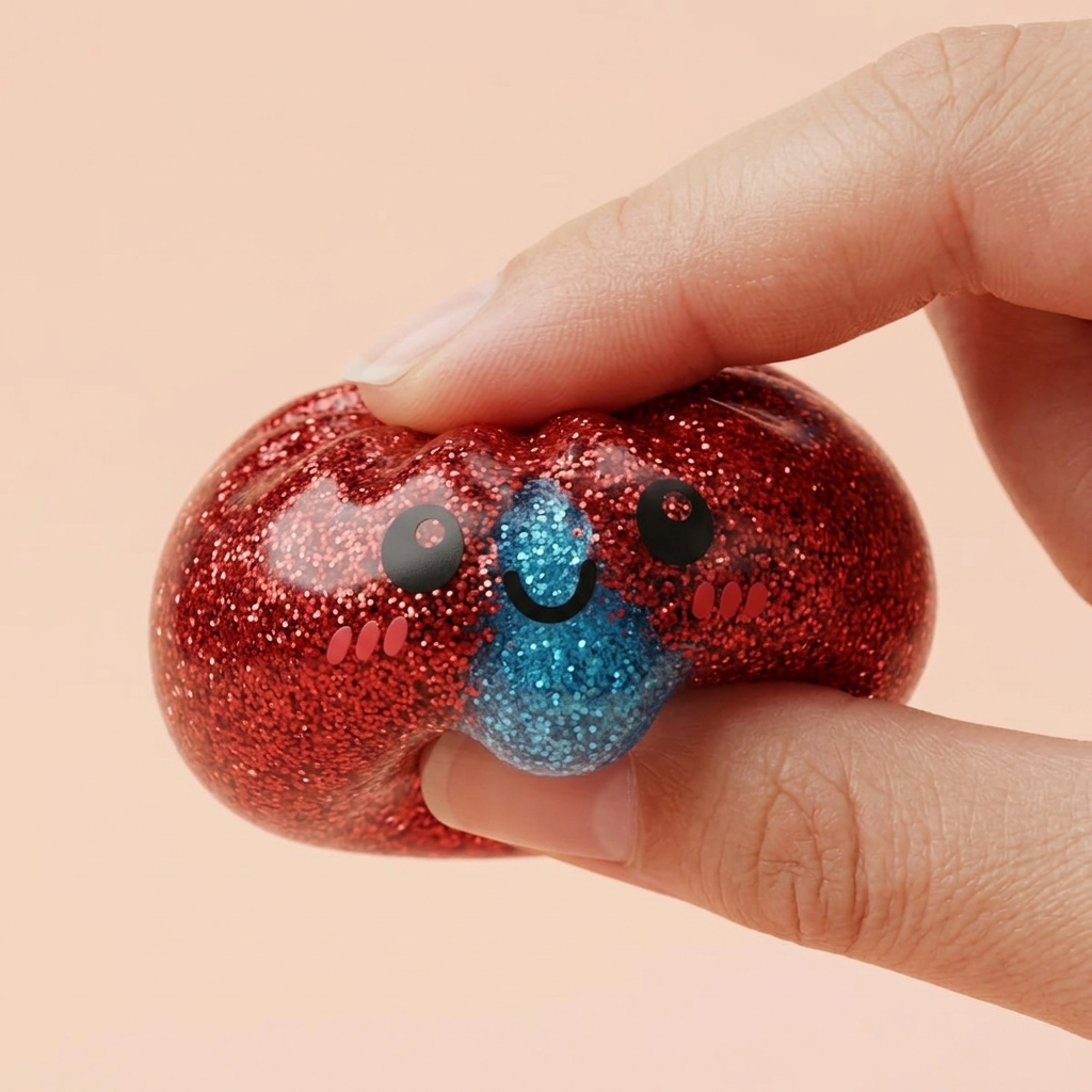 Glitter Dumpling Squishy Set De 6 — effet slow-rise, la mousse regonfle