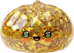 Gold Dumpling Squishy Édition Rare — squishy anti-stress slow-rise kawaii