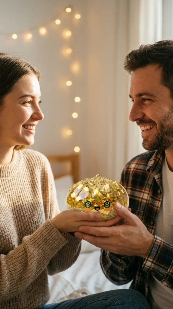 Gold Dumpling Squishy Édition Rare offert en cadeau entre deux personnes