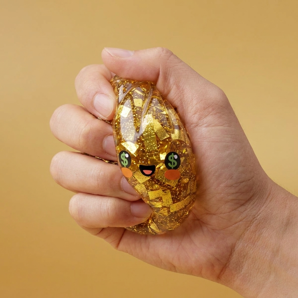 Gold Dumpling Squishy Édition Rare — effet slow-rise, la mousse regonfle