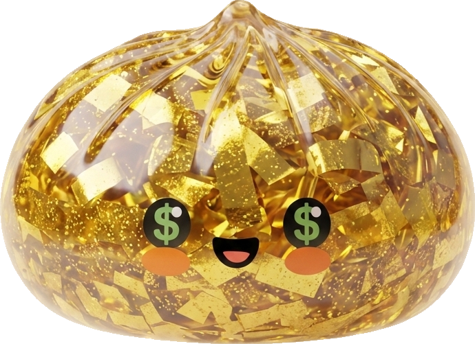 Gold Dumpling Squishy Édition Rare — squishy anti-stress slow-rise kawaii