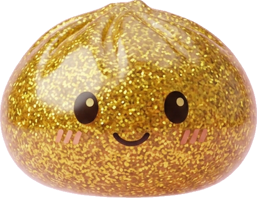 Glitter Dumpling Squishy Or Luxueux — squishy anti-stress slow-rise kawaii