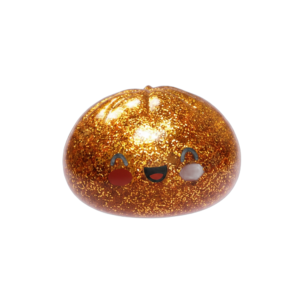 Dumpling Squishy Glitter Or Unique Trésor — squishy anti-stress slow-rise kawaii