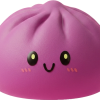 Dumpling Squishy Gris Magenta — squishy anti-stress slow-rise kawaii