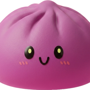 Dumpling Squishy Gris Magenta — squishy anti-stress slow-rise kawaii