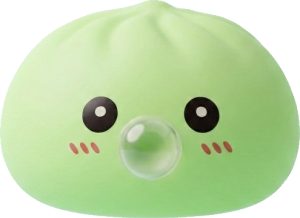 Dumpling Squishy Vert Frais Nature — squishy anti-stress slow-rise kawaii