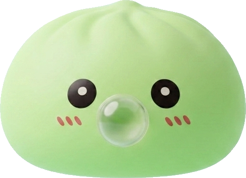 Dumpling Squishy Vert Frais Nature — squishy anti-stress slow-rise kawaii