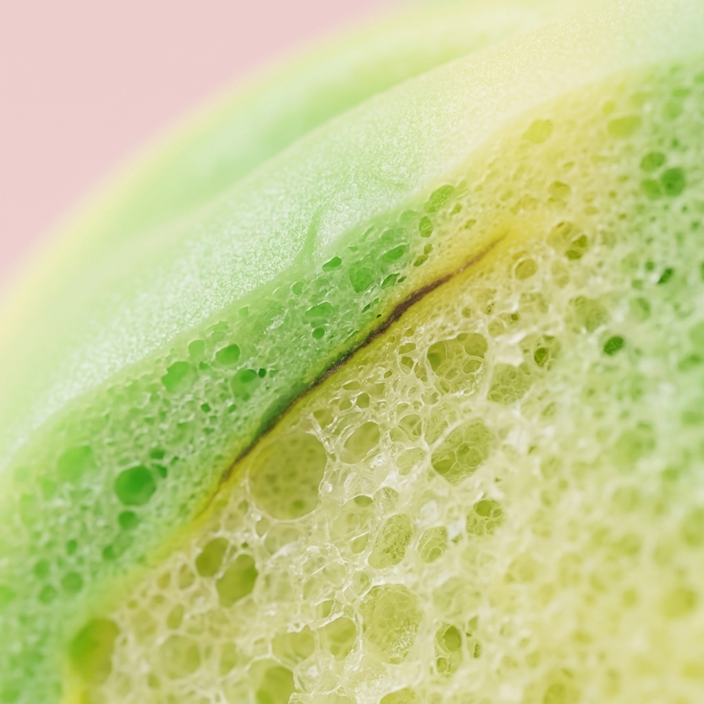 Squishy Dumpling Tie Dye Vert Tourbillon — gros plan macro sur la texture