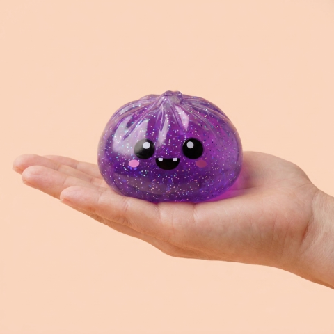 Squishy Dumpling Halloween Set de 5 tenu en main, taille réelle