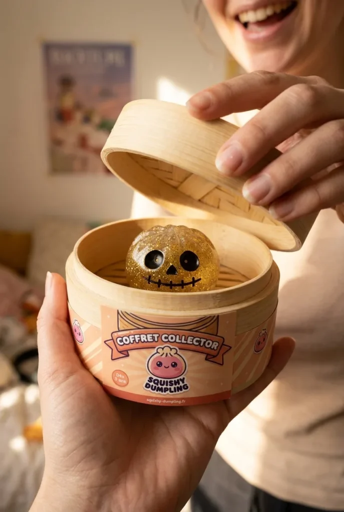 Déballage du Squishy Dumpling Halloween Set de 5 — la boîte panier vapeur s'ouvre