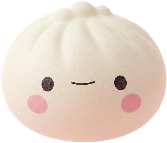 Dumpling Squishy Japonais Kawaii — squishy seul, taille réelle