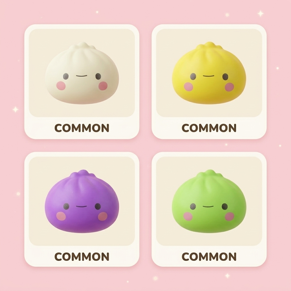 Dumpling Squishy Japonais Kawaii — les différents squishy possibles