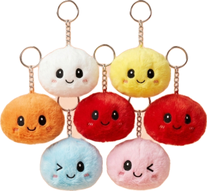 Dumpling Squishy Porte-Clés Peluche X6 — squishy anti-stress slow-rise kawaii