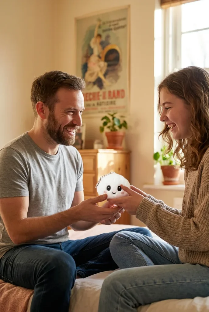 Dumpling Squishy Porte-Clés Peluche X6 offert en cadeau entre deux personnes