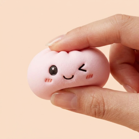 Dumpling Squishy Porte-Clés Peluche X6 — effet slow-rise, la mousse regonfle