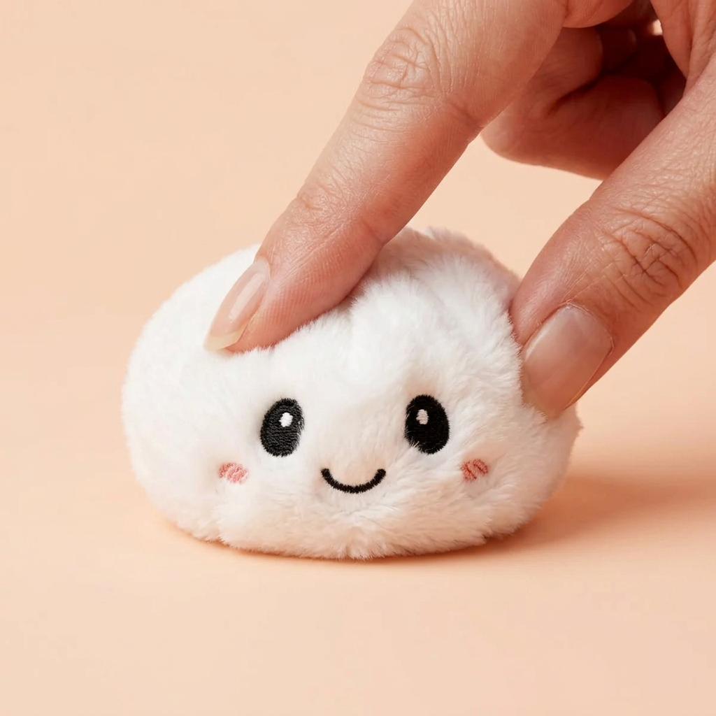 Dumpling Squishy Porte-Clés Peluche X6 pressé dans la main, matière squishy