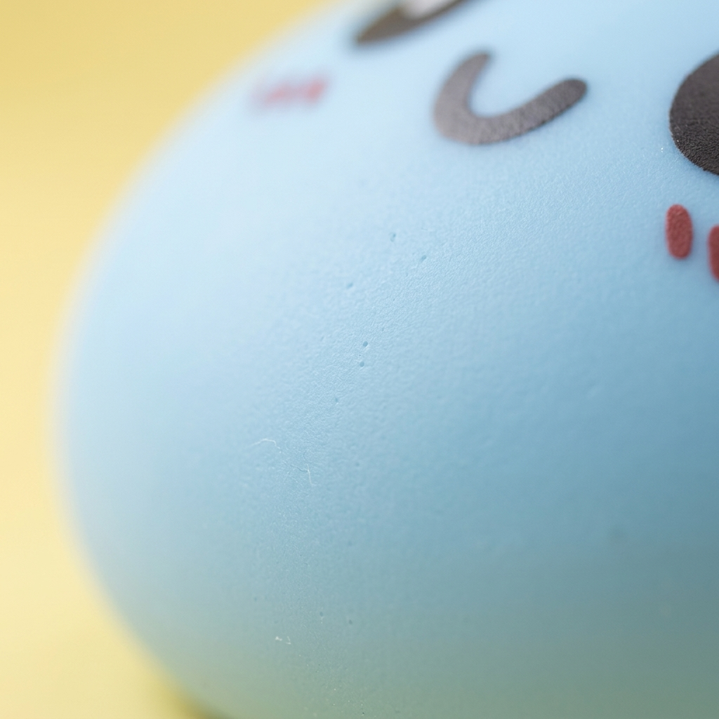 Squishy Dumpling Bleu Géant Jumbo — gros plan macro sur la texture