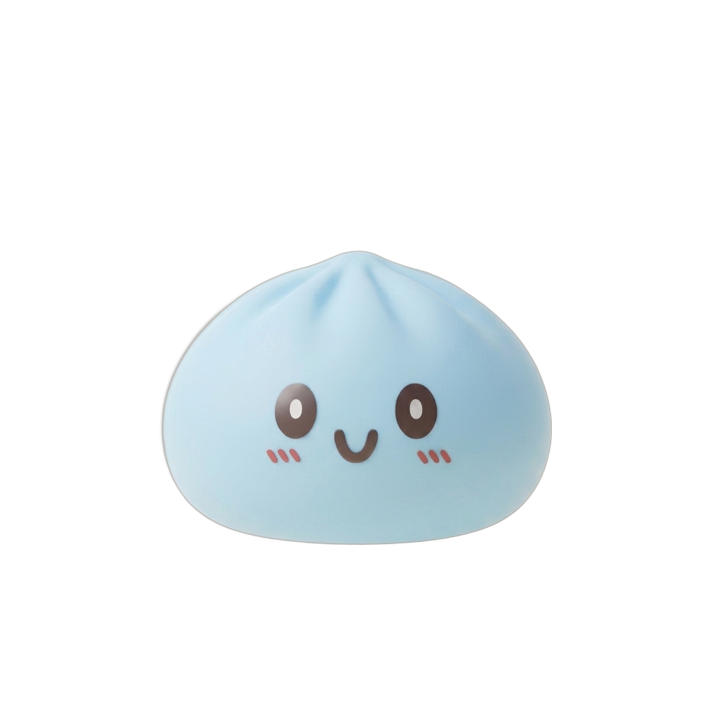 Squishy Dumpling Bleu Géant Jumbo — squishy anti-stress slow-rise kawaii