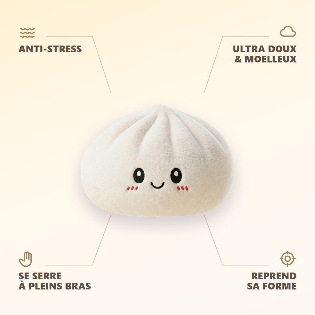 Squishy Dumpling Big Douceur — anti-stress, ultra doux et moelleux