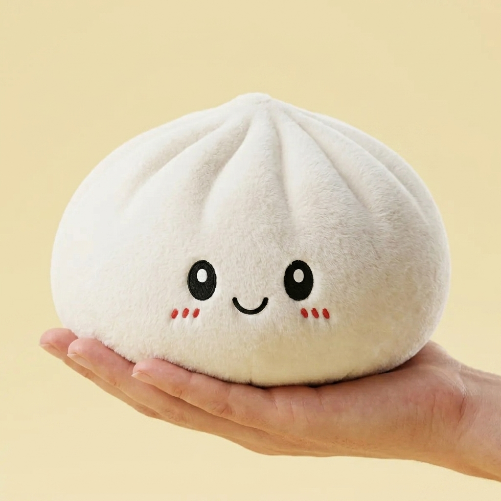 Squishy Dumpling Big Douceur tenu en main, taille réelle