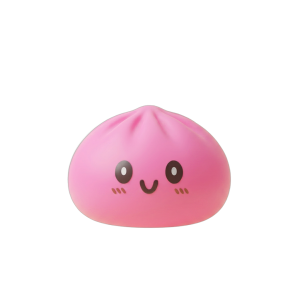 Dumpling Squishy Géant Rose — squishy anti-stress slow-rise kawaii