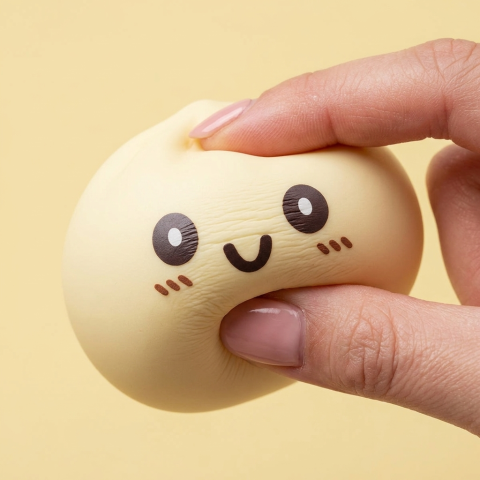 Squishy Dumpling Jaune Jumbo Géant — effet slow-rise, la mousse regonfle