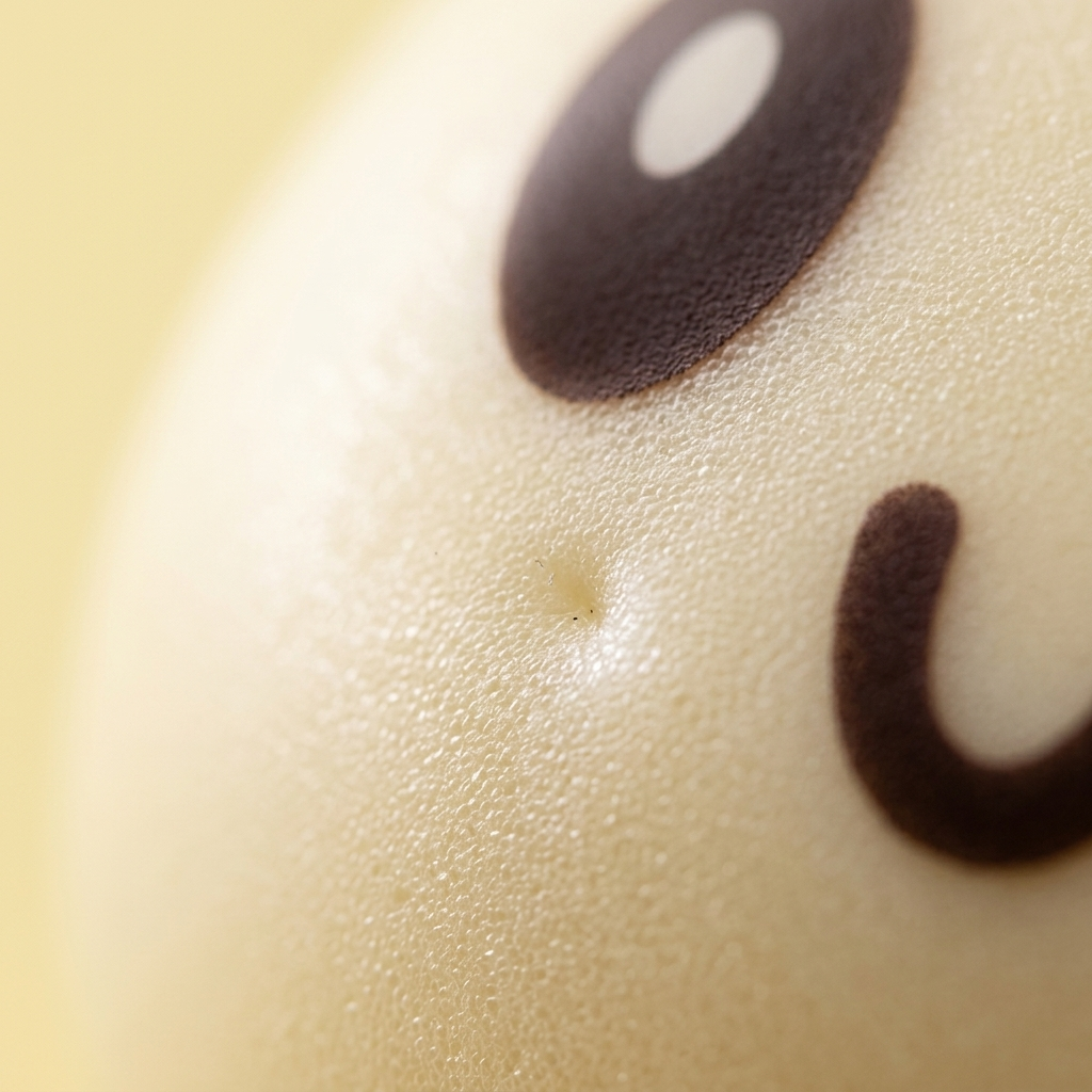 Squishy Dumpling Jaune Jumbo Géant — gros plan macro sur la texture