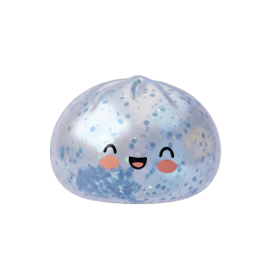 Dumpling Squishy Bleu Glacé Sparkle — squishy anti-stress slow-rise kawaii