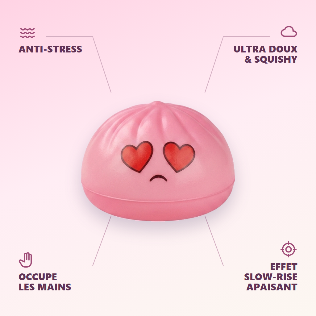 Mini Dumpling Squishy Jouet Kawaii — anti-stress, ultra doux, effet slow-rise