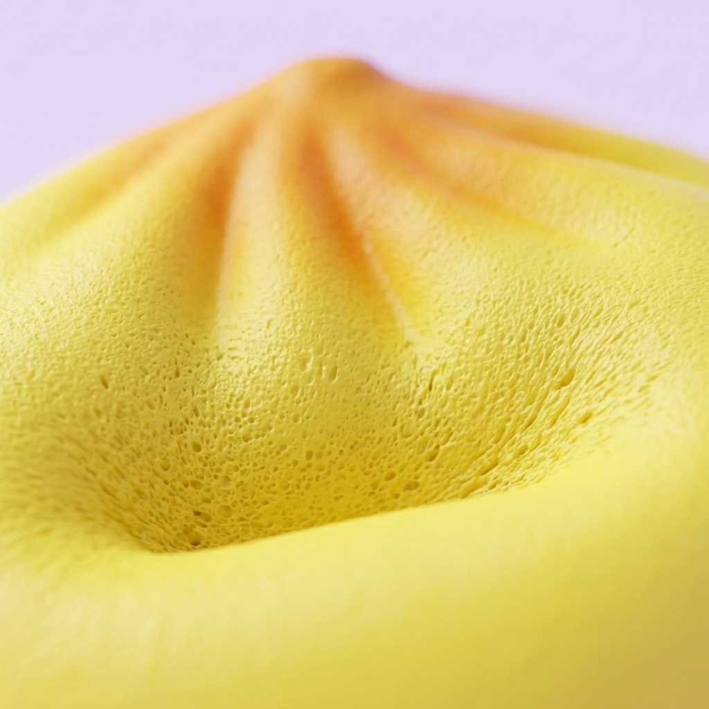 Dumpling Squishy Blind Box Mini — gros plan macro sur la texture