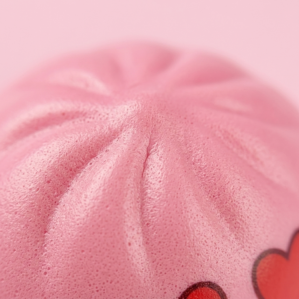 Mini Dumpling Squishy Jouet Kawaii — gros plan macro sur la texture