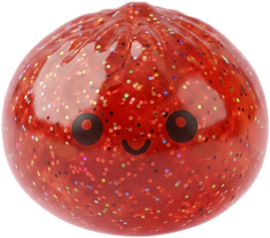 Mini Dumpling Squishy Métallique Brillant — squishy seul, taille réelle