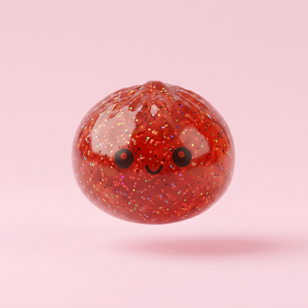Mini Dumpling Squishy Métallique Brillant — le squishy rare de la mystery box