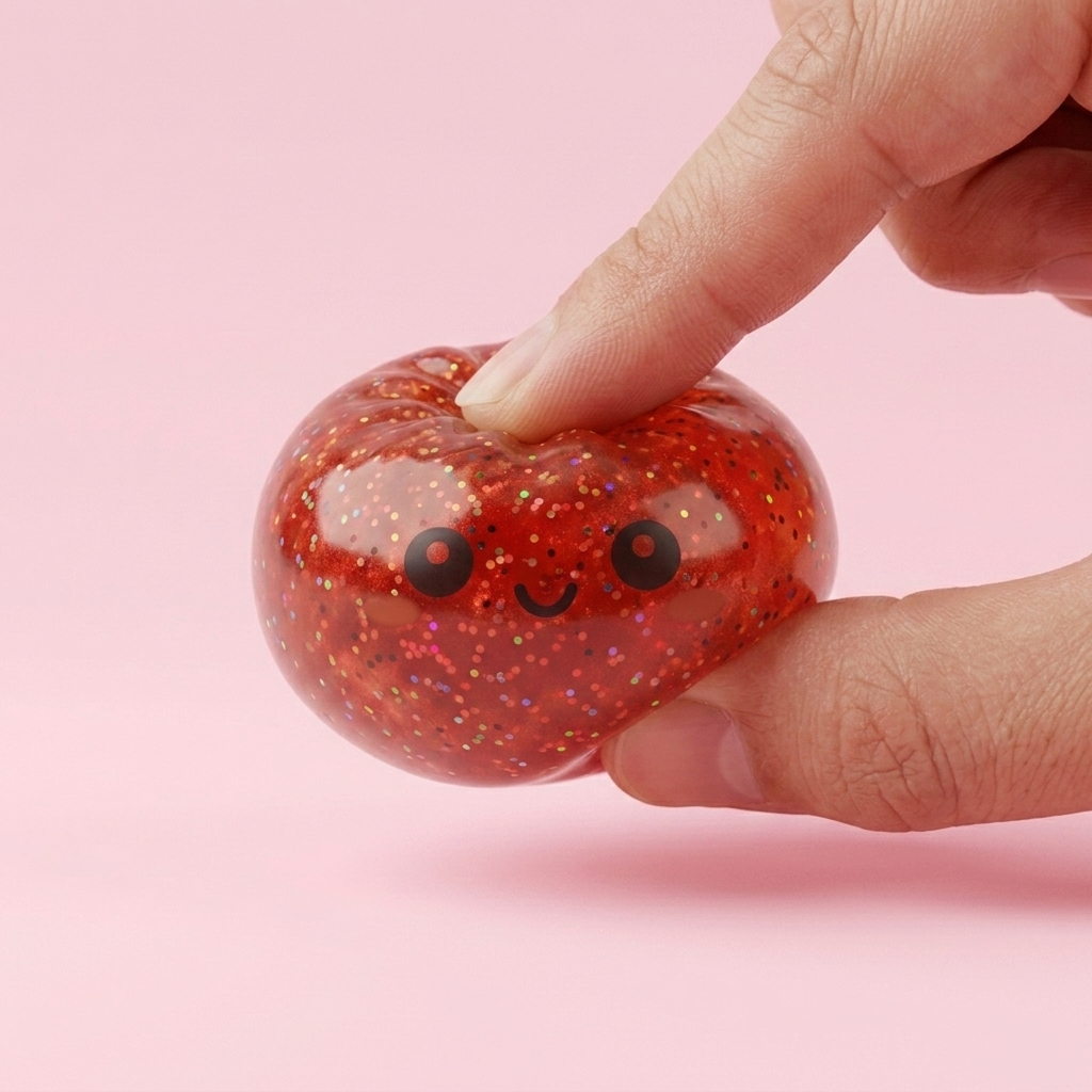 Mini Dumpling Squishy Métallique Brillant pressé dans la main, matière squishy
